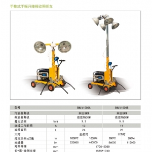 移动照明车-手推式照明车SMLV-1000AB